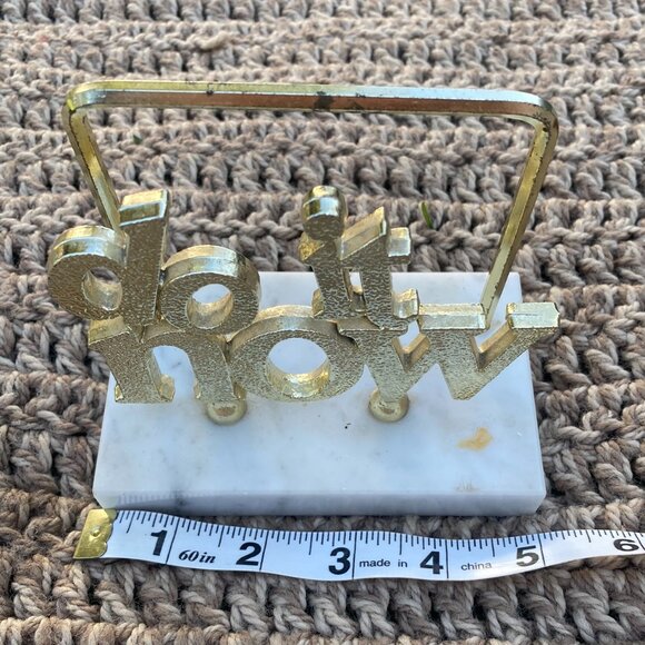 13-(VHD) Vintage. Rare. Brass. Marble. Do It Now. Motivational Paper Weight. - Picture 6 of 7